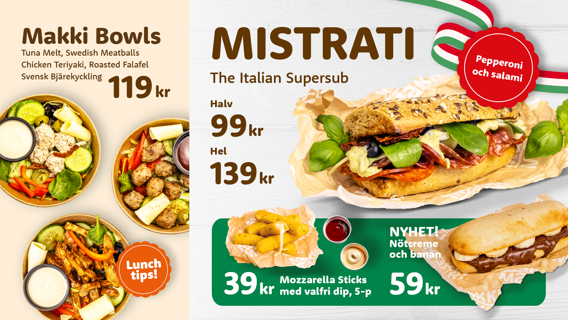 MAKKI MAKKI Menu - Sallad och Mistrati